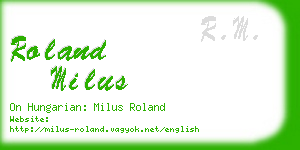 roland milus business card